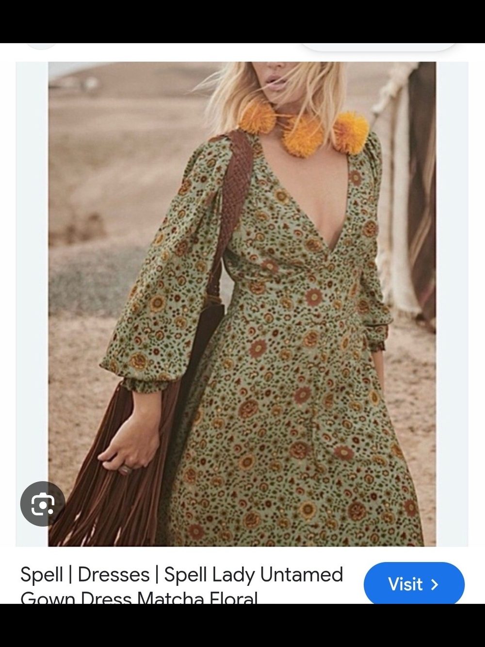 Spell Matcha Green Floral V-Neck Maxi Dress Lady Untamed
